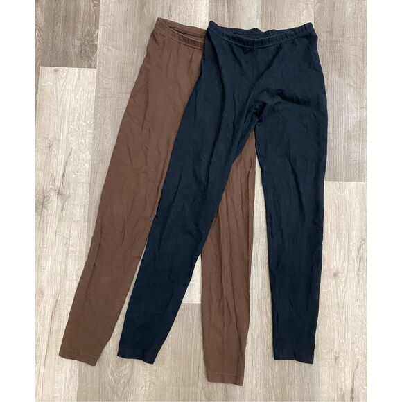 American Apparel Brown & Black Leggings, Size Medium - Picture 2 of 12
